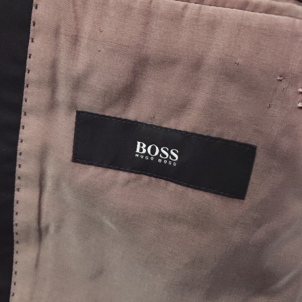 Hugo Boss Blazer Sport Coat Mens 44R Black Single Breasted Notch Lapel Formal - Picture 10 of 16